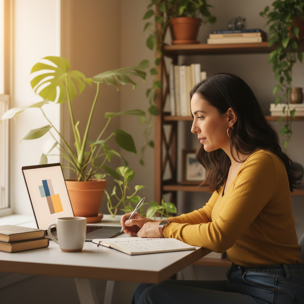 Estudiante aprendiendo PNL online
