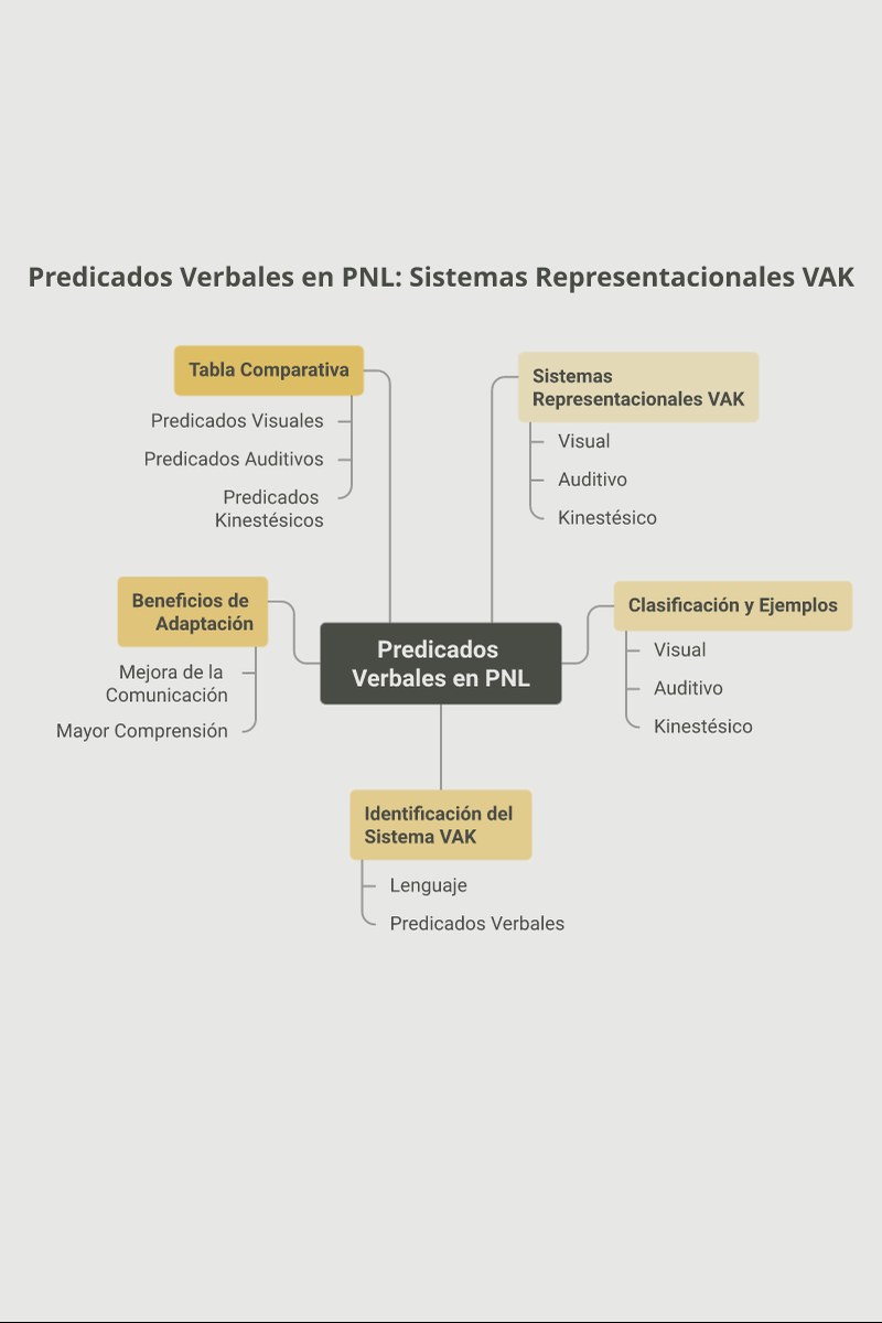 Infografía: Predicados verbales en PNL: cómo orientar la lectura del sistema VAK